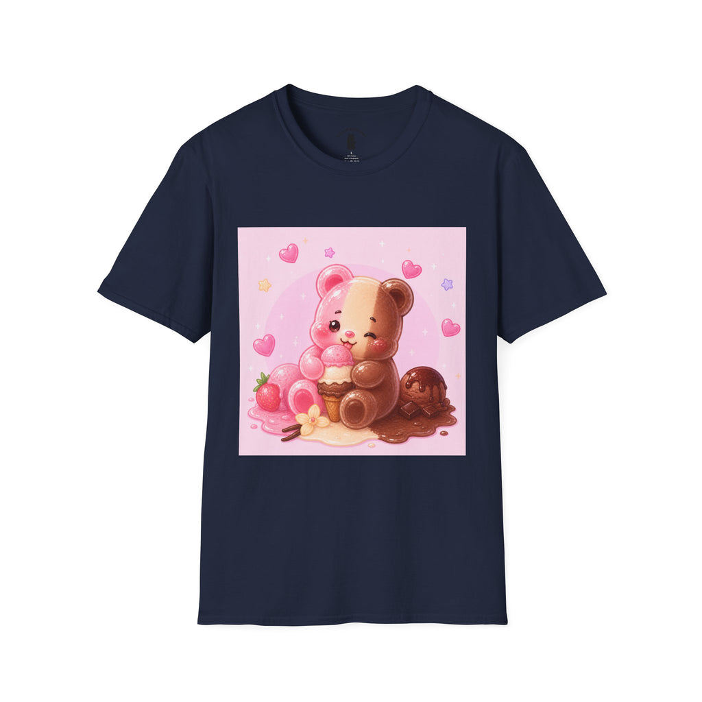 Kawaii Neapolitan Gooey Gummy Bear — Cute Heart Dessert Graphic Tee