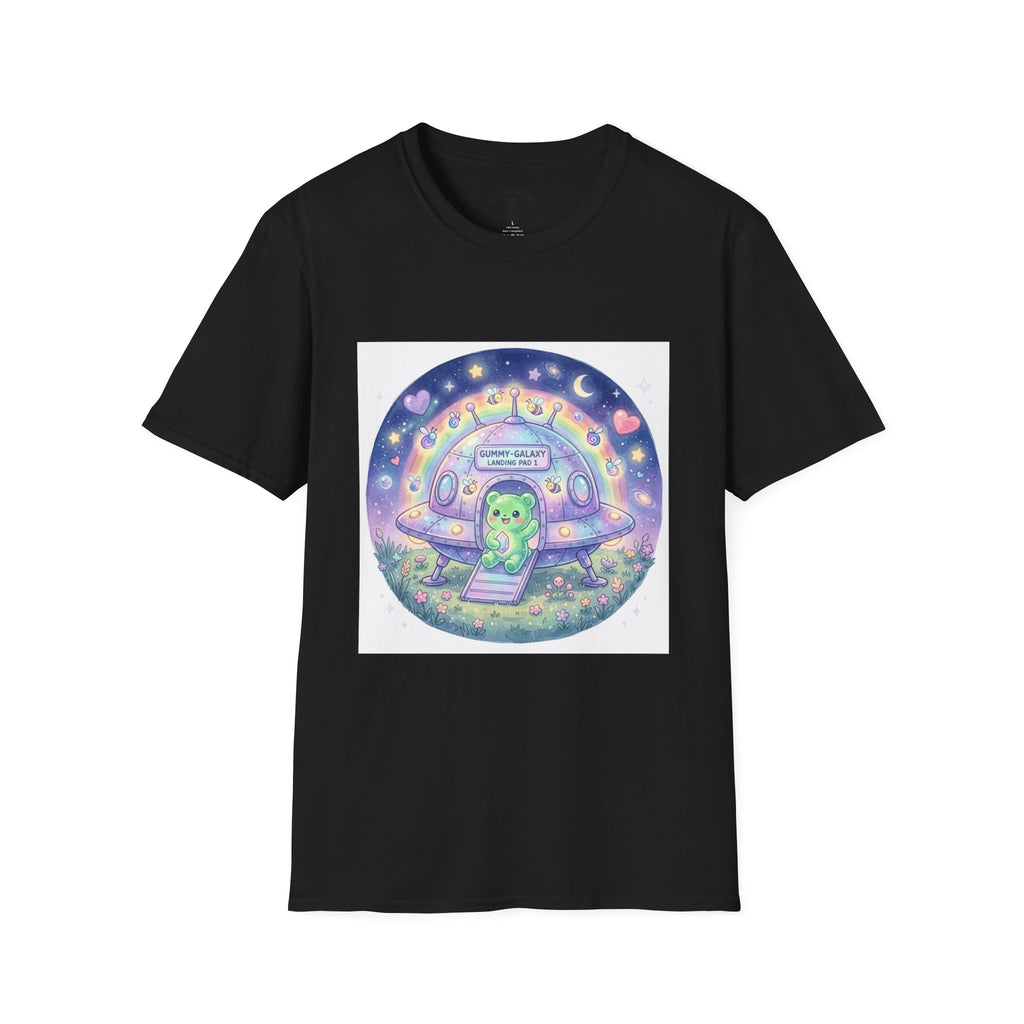 Alien Spaceship, Green Gooey Gummy Space Friend— Kawaii UFO Design