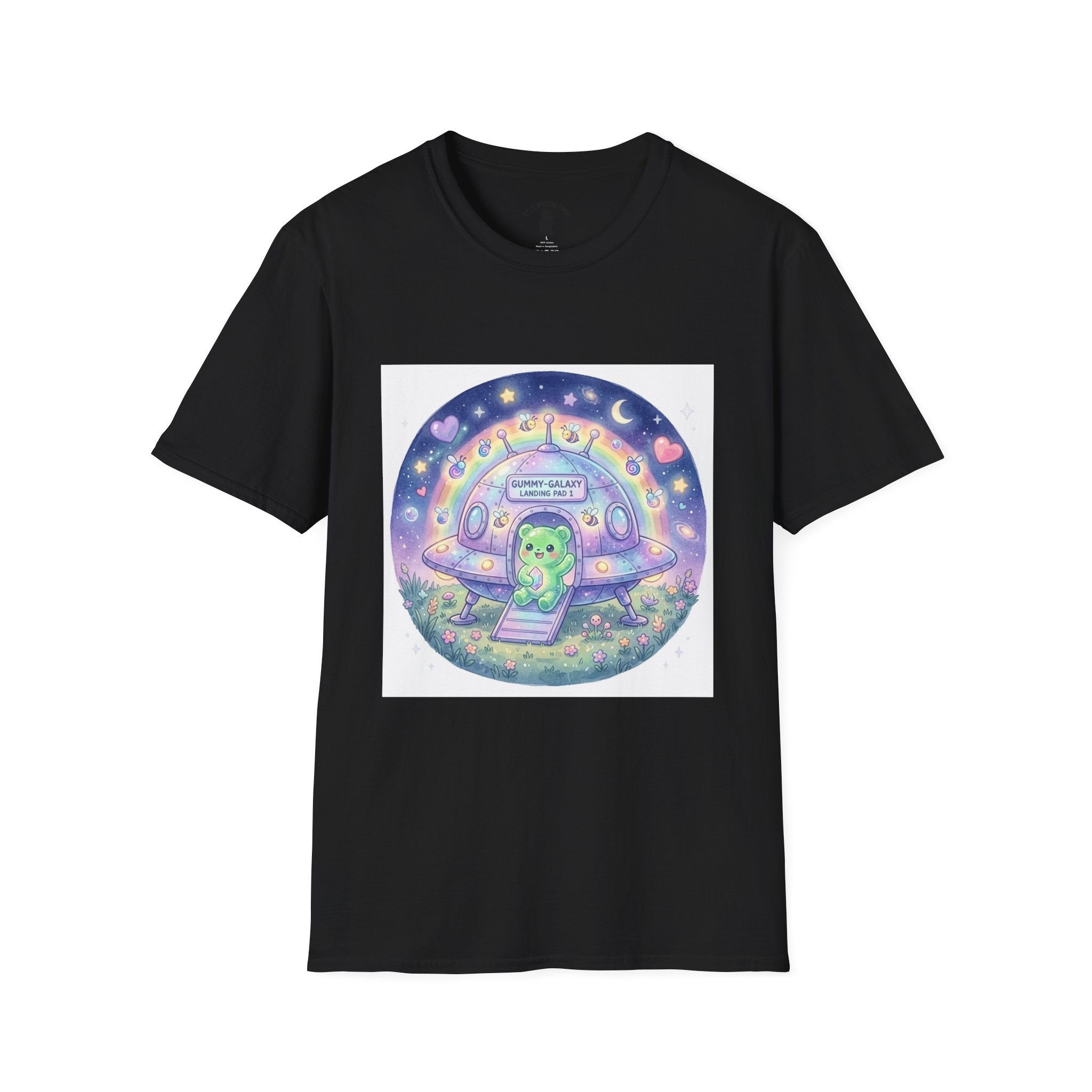 Alien Spaceship, Green Gooey Gummy Space Friend— Kawaii UFO Design
