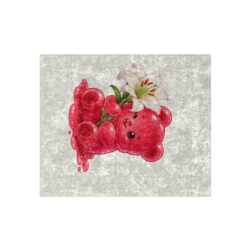 White Stargazer, Red Gooey Gummy Bear-Graphic Velvet Blanket