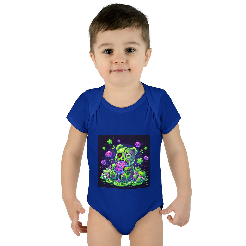 Baby Bodysuit — Neon Zombie Halloween Gooey Gummy Bear