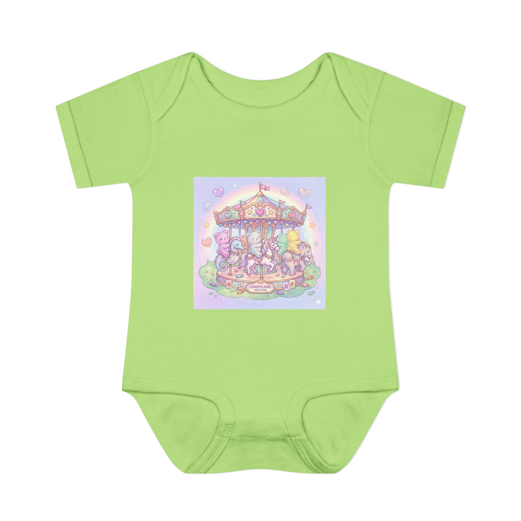 Gooey Gummies Carousel: Pastel Baby Bodysuit
