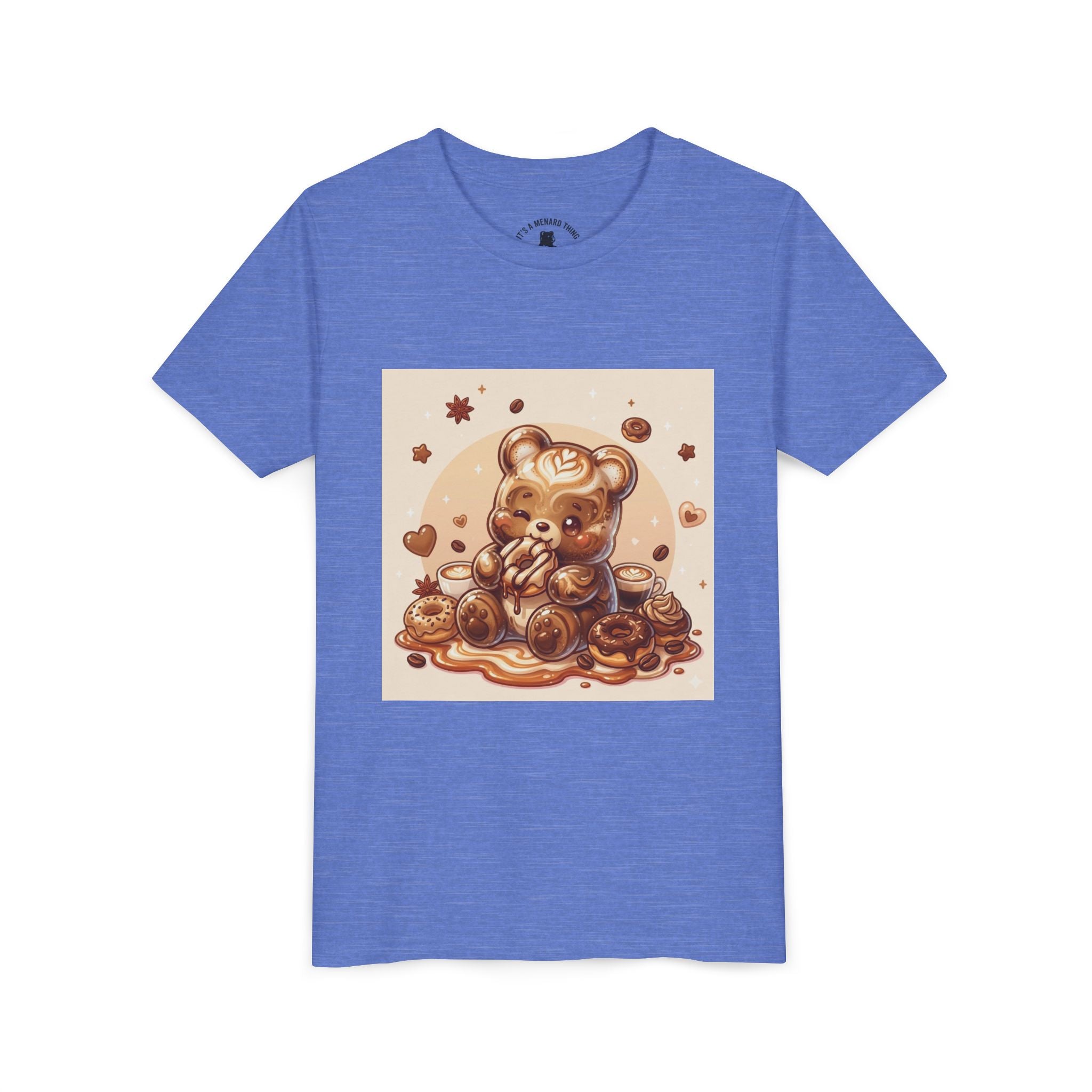 Coffee & Donuts Gooey Gummy Bear Graphic Kids Shirt