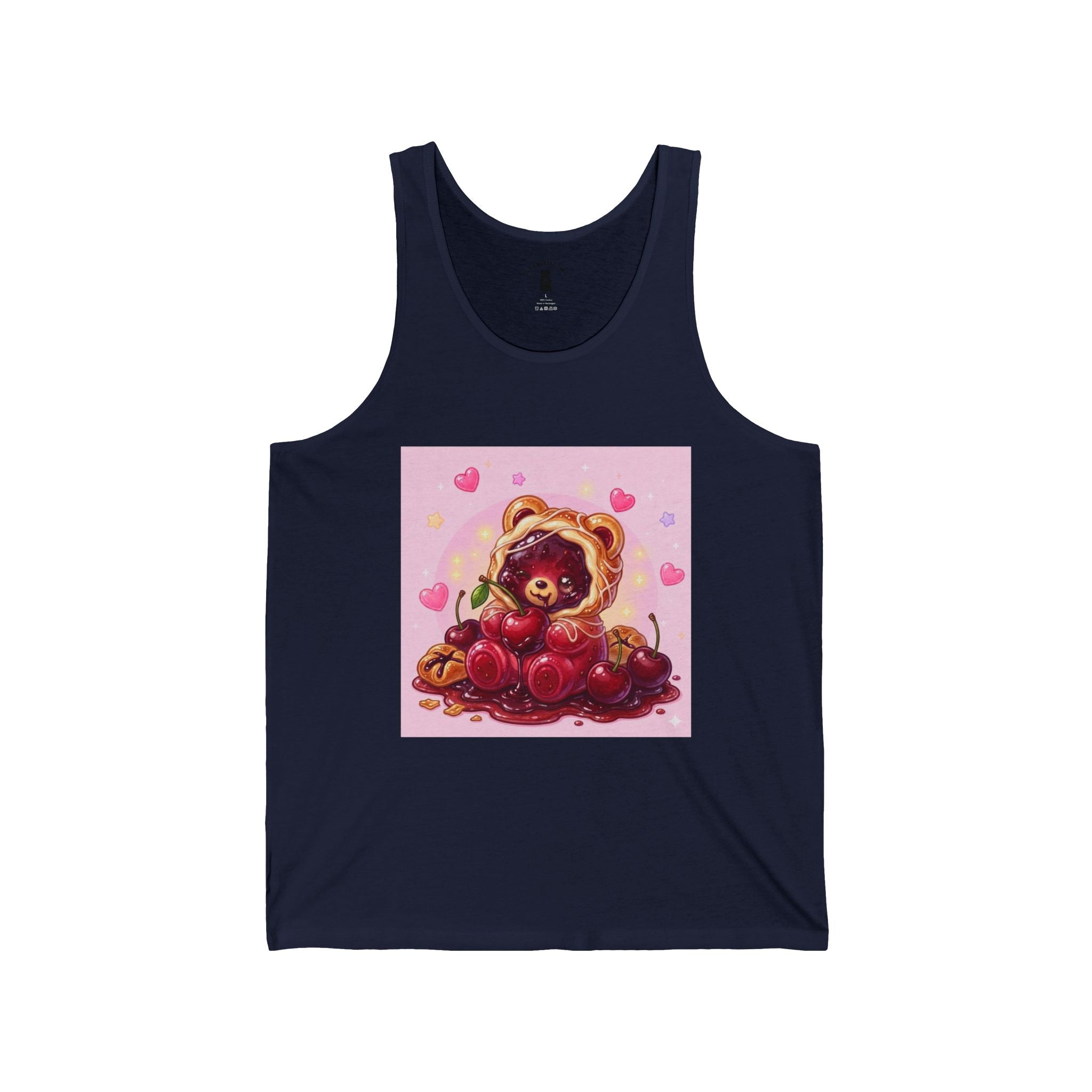 Cherry Danish, Special Puff PJ Pastry Gooey Gummy Bear — Kawaii Graphic Tank Top