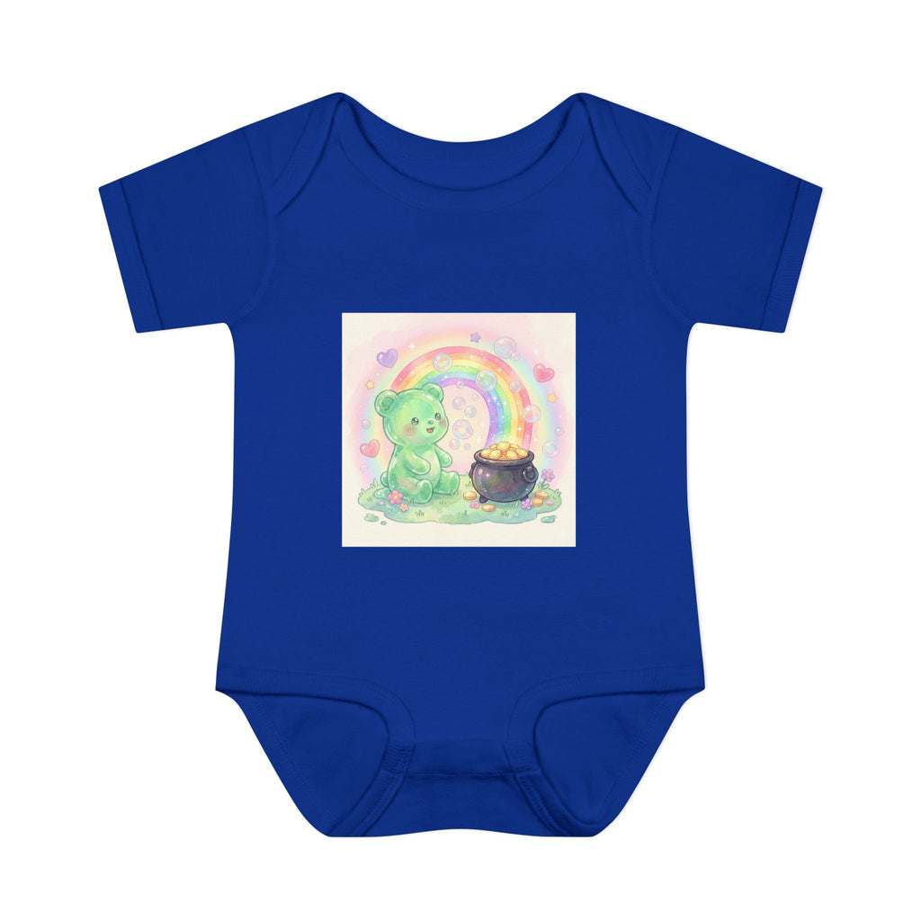 Rainbow Gooey Gummy Bear Found Inner Treasure – Cute St. Patrick’s Day Luck Baby Onesie