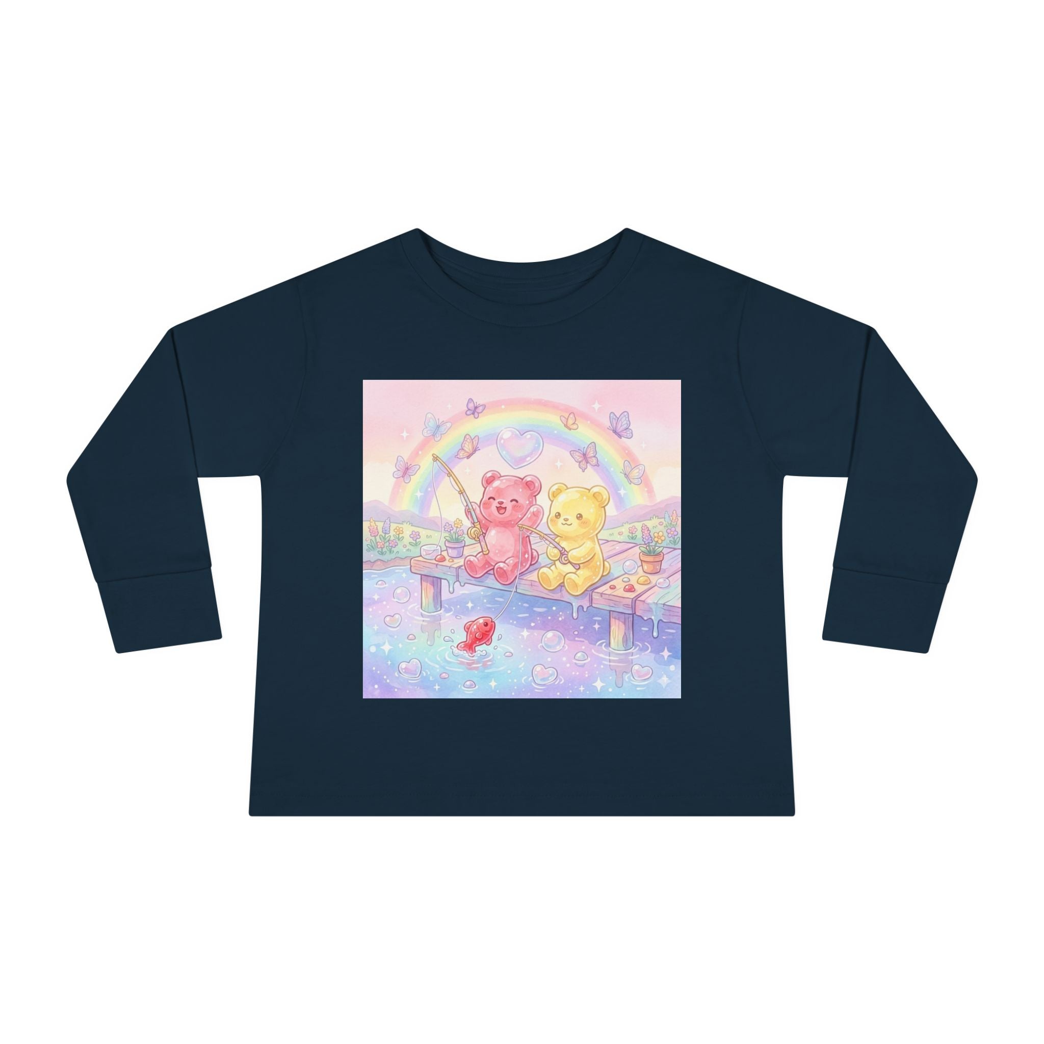 Going Fishing, Oozy Bear Duo Friends- Graphic Long Sleeve Shirt