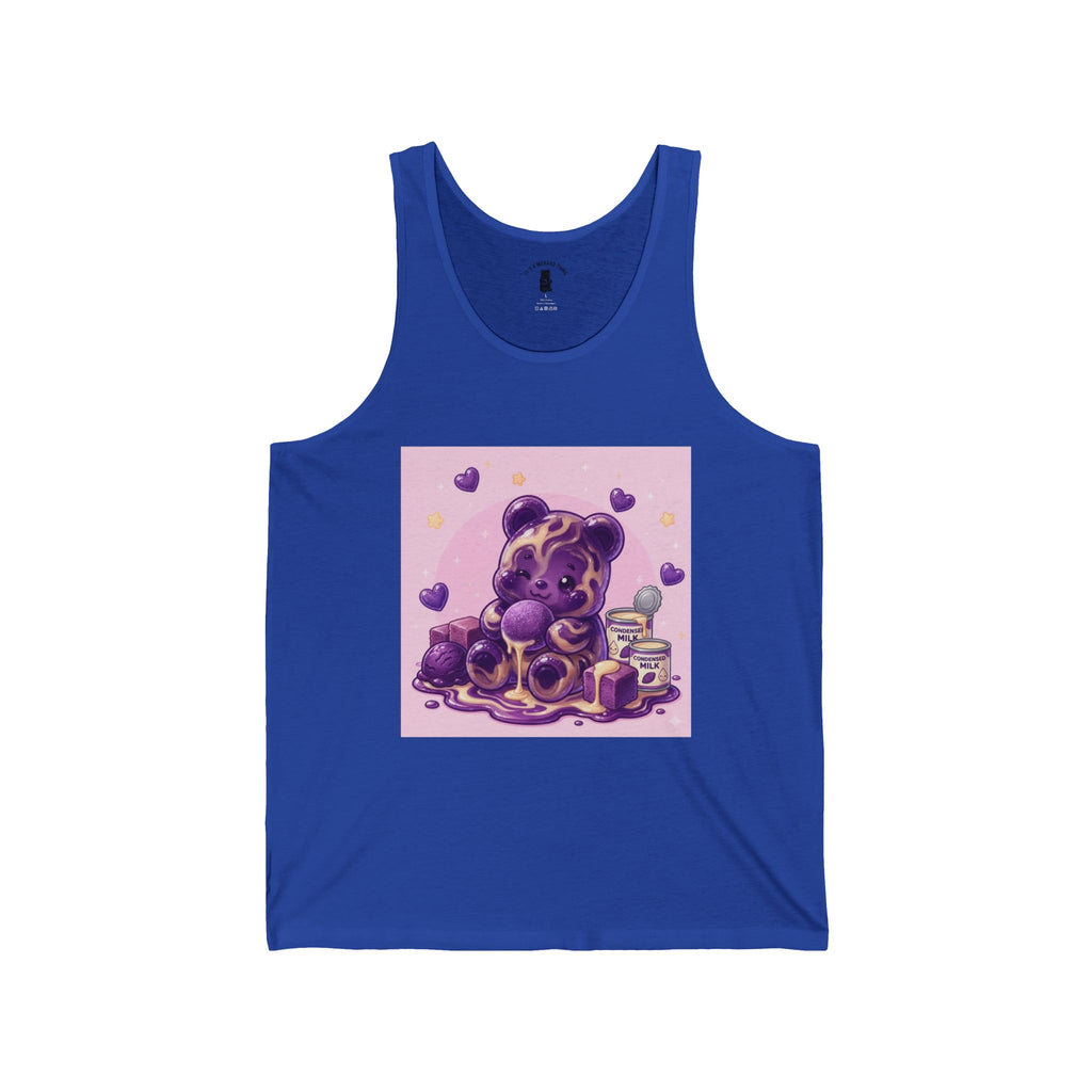 Ube & Sweet Condensed Milk, Purple Gooey Gummy Bear- Kawaii Graphic Tank Top