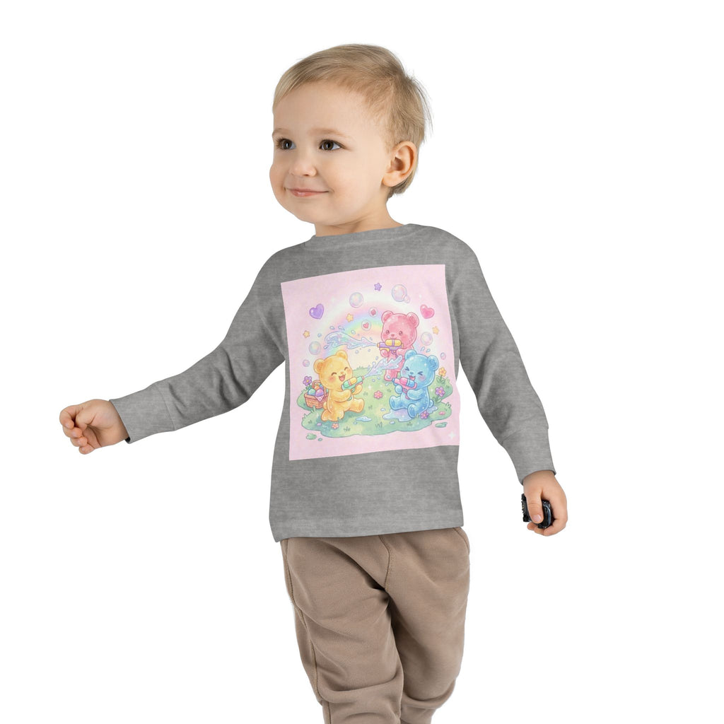 Water War Play time, Oozy Bear Group Gummy Friends- Graphic Long Sleeve Shirt