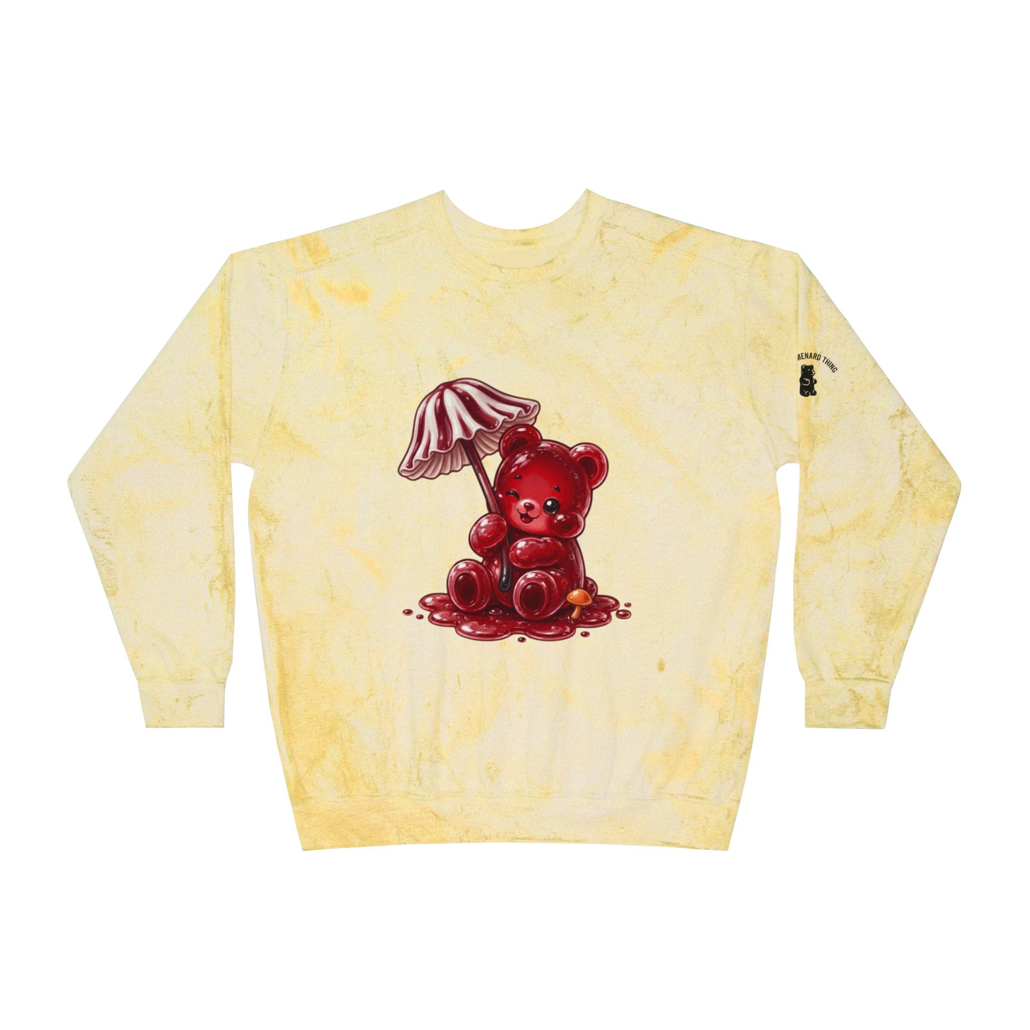 Special Red Stripped Mushroom, Gooey Gummy Bear -Kawaii Graphic Sweatshirt