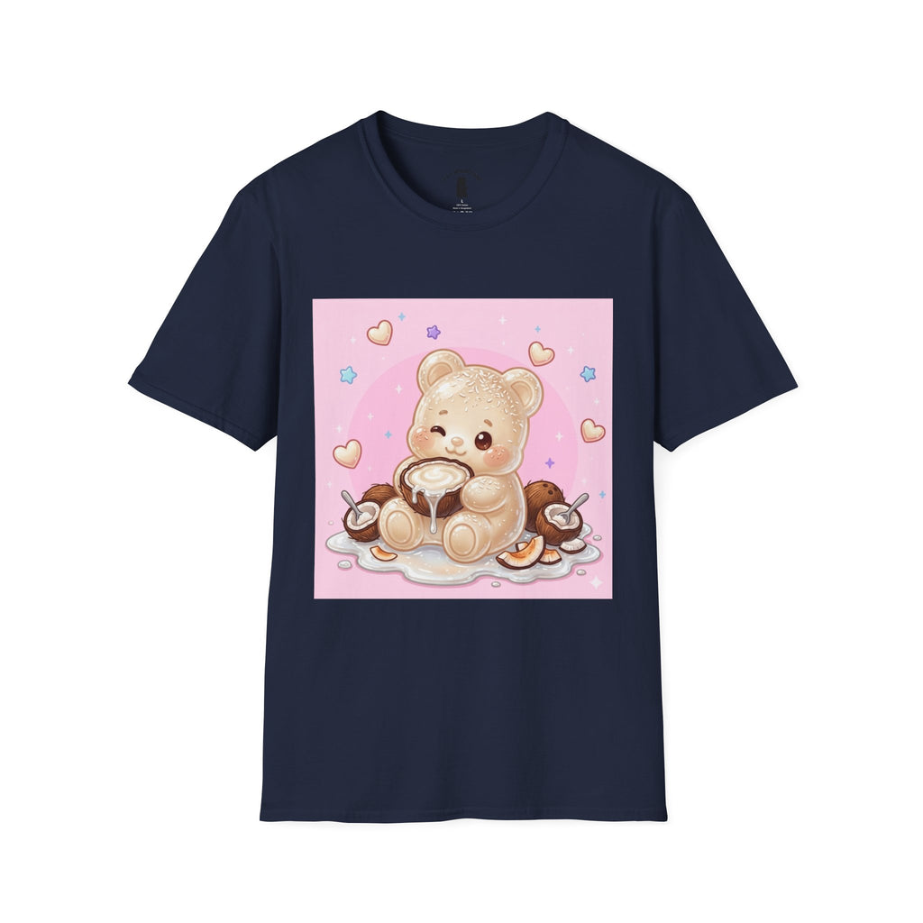 Coconut Milk Gooey Gummy Bear T-Shirt — Kawaii Dessert Graphic Tee