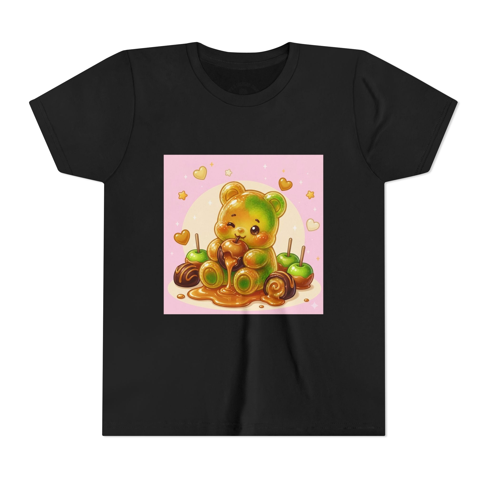 Caramel Apple Gooey Gummy Bear Graphic Kids T-Shirt