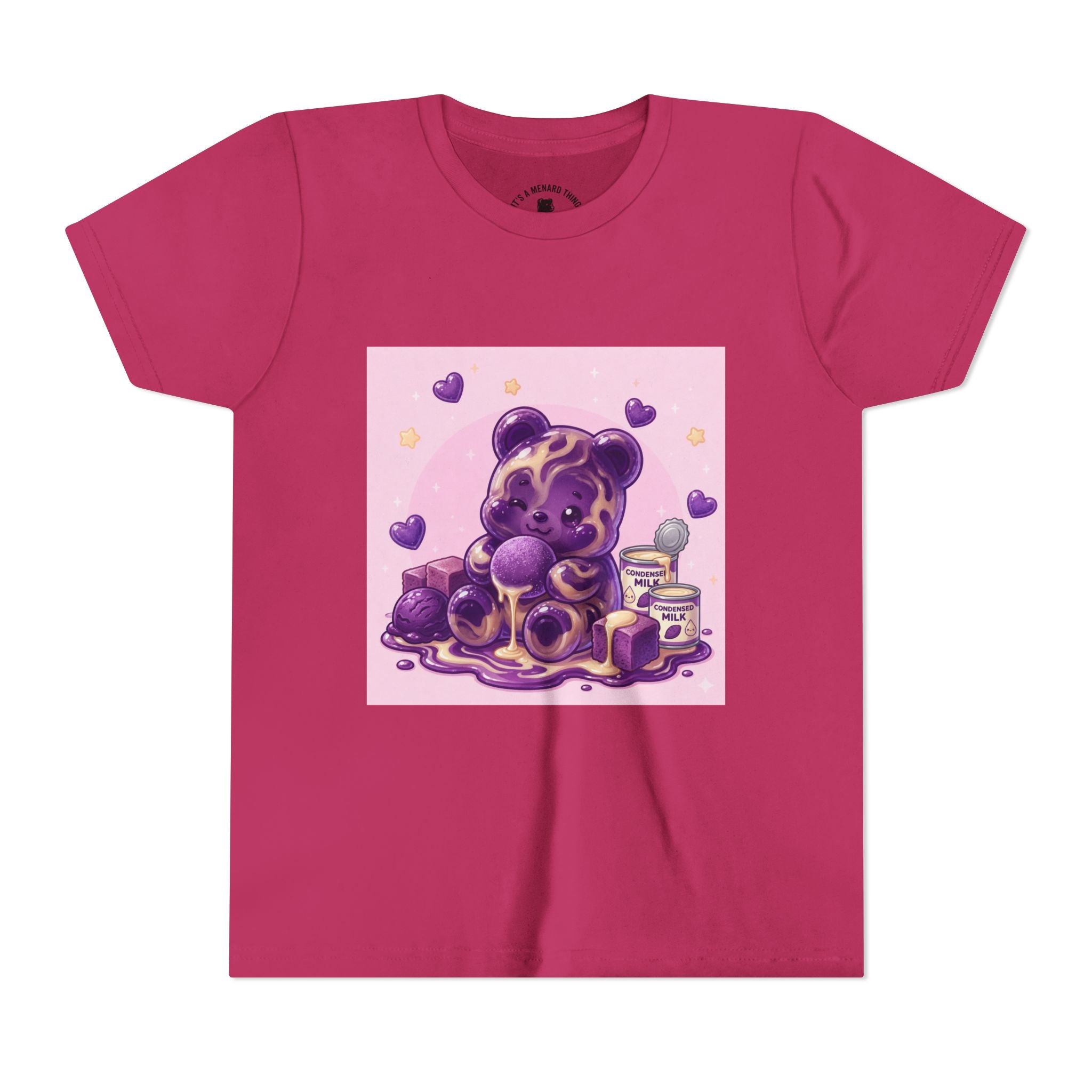 Ube & Condensed Milk Snack roll Gooey Gummy Bear Graphic Youth T-Shirt