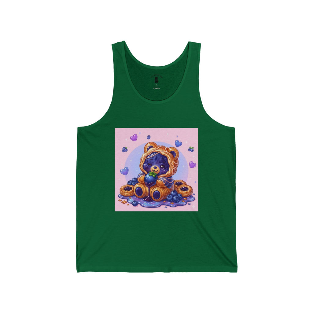 Blueberry Danish, Special Puff Pastry PJ Gooey Gummy Bear— Kawaii Graphic Tank Top
