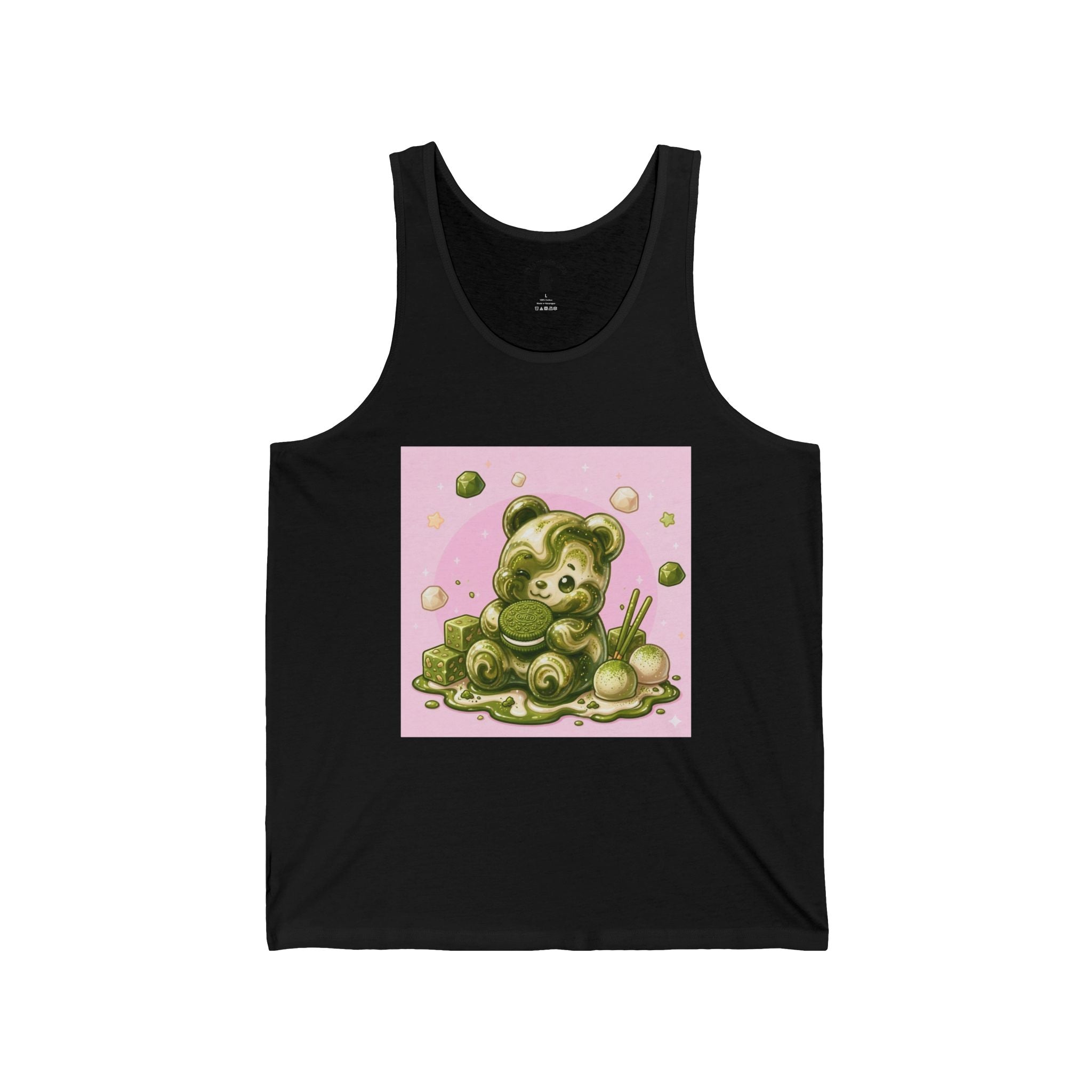 Matcha Cream & Mochi Gooey Gummy Bear— Cute Graphic Tank Top