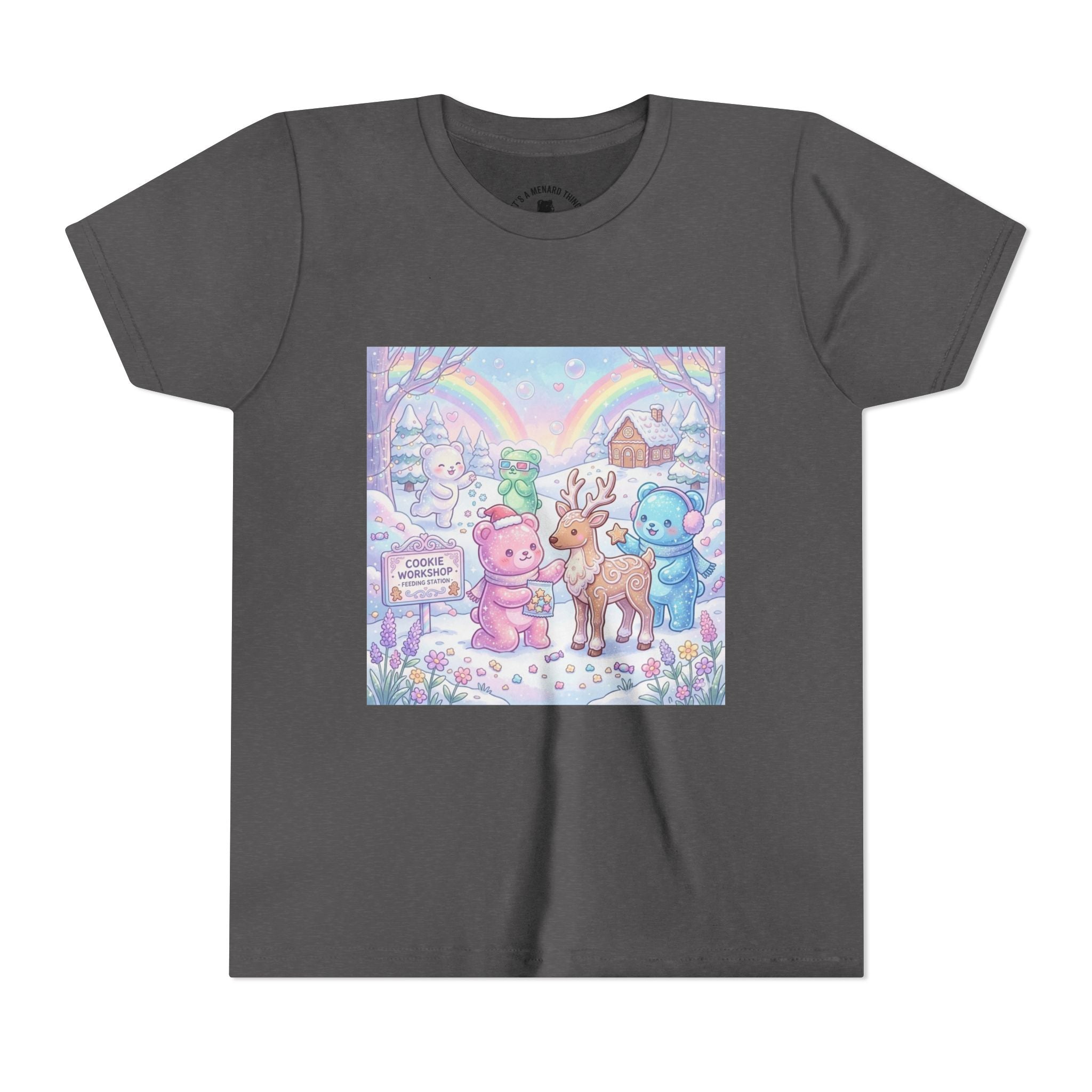 Gooey Gummies Feed Reindeer Graphic Youth Shirt