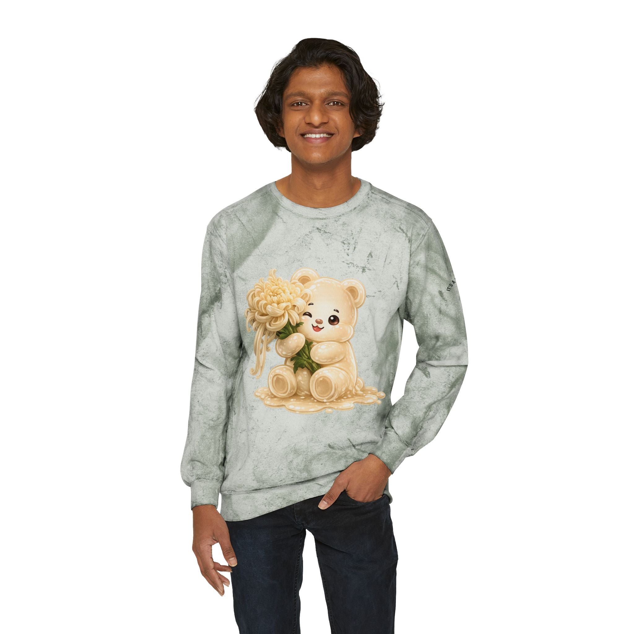 Cream Dream Chrysanthemum Blood, White Oozy Bear Gummies- Graphic Tie-Dye