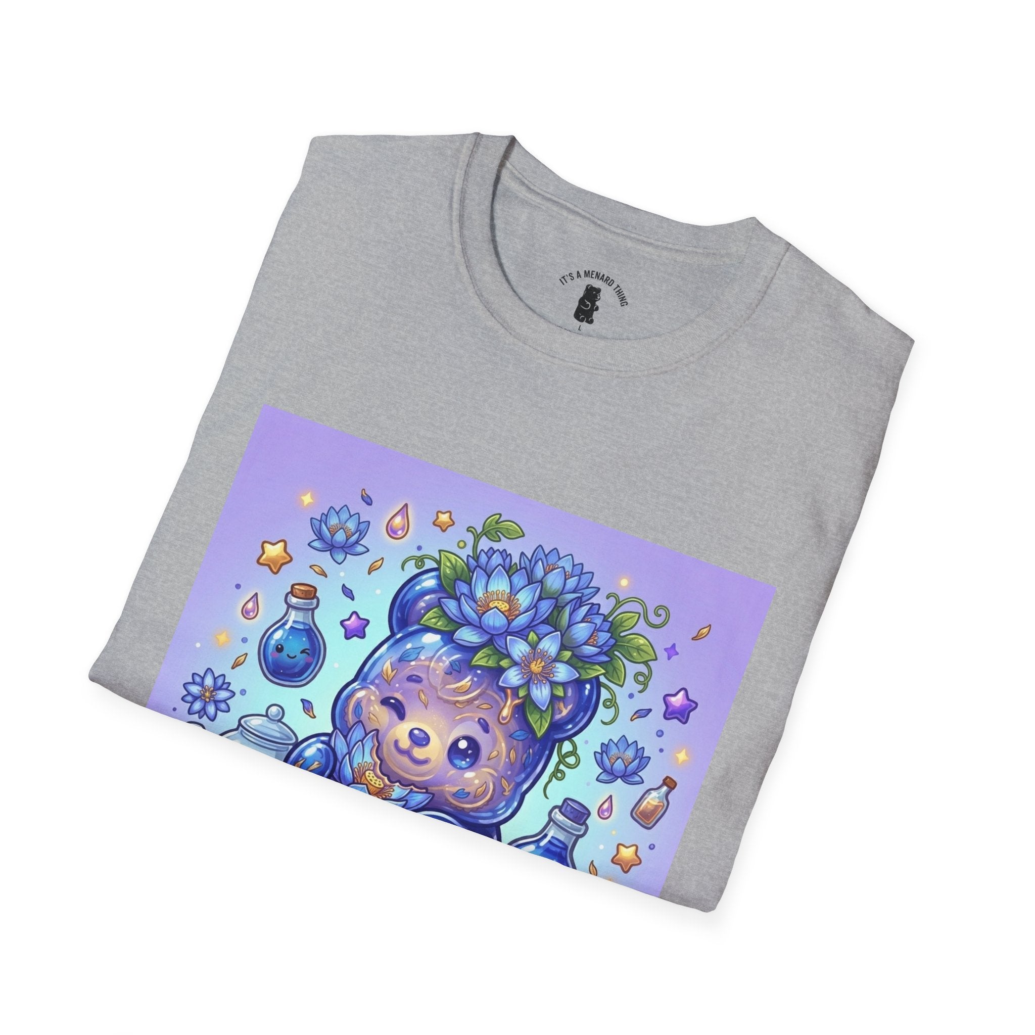 Blue Lotus Tea, Exotic Gooey Gummy Bear — Kawaii Graphic T-Shirt