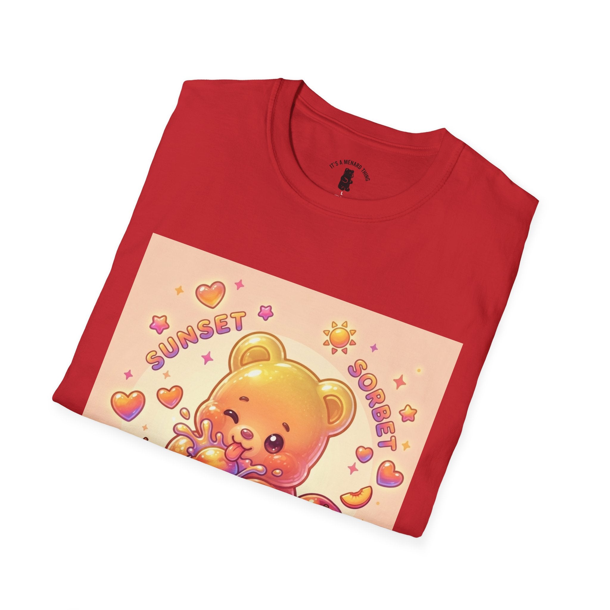 Cute Sunny Sunrise Sorbet Gooey Gummy Bear T-Shirt — Kawaii Graphic Tee