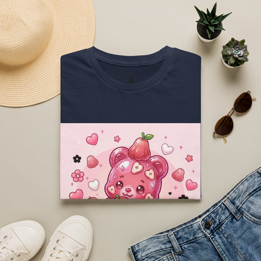 Beautiful Pink Rose Bell Apple, Exotic Oozy Gummy Bear — Cute Graphic Shirt