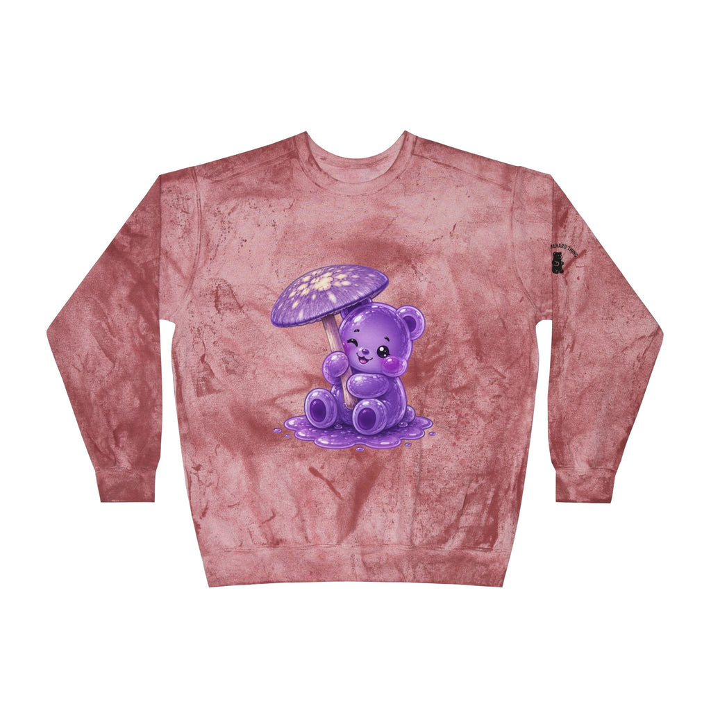 Special Purple Mushroom, Gooey Gummy Bear Friend — Kawaii Graphic Sweatshirt