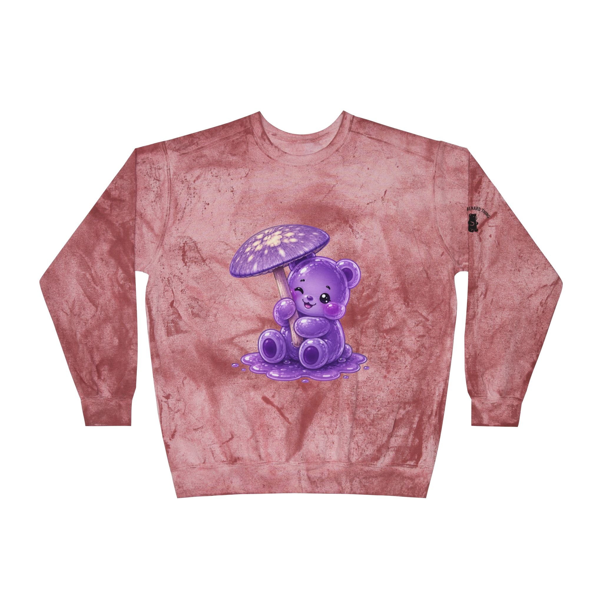 Special Purple Mushroom, Gooey Gummy Bear Friend — Kawaii Graphic Sweatshirt