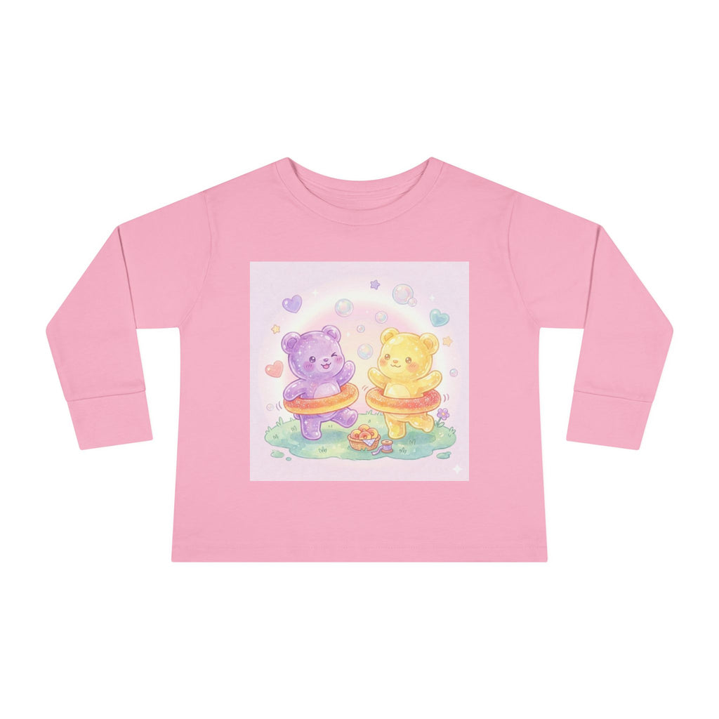 Peach Ring Hula Hooping, Play Time Oozy Duo- Graphic Long Sleeve