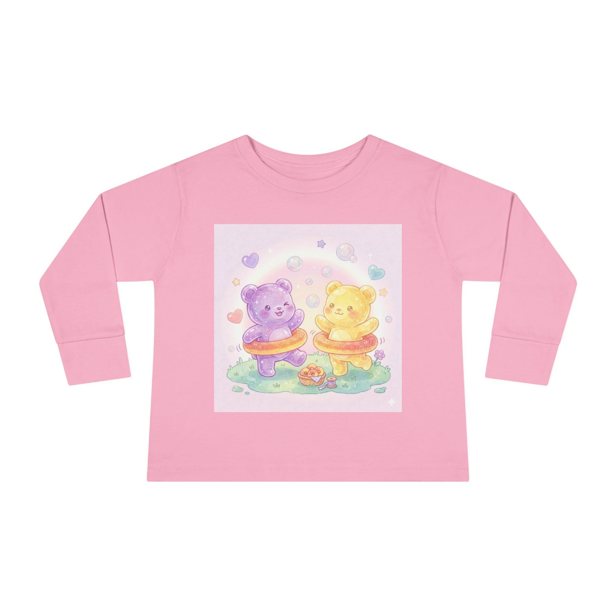 Peach Ring Hula Hooping, Play Time Oozy Duo- Graphic Long Sleeve