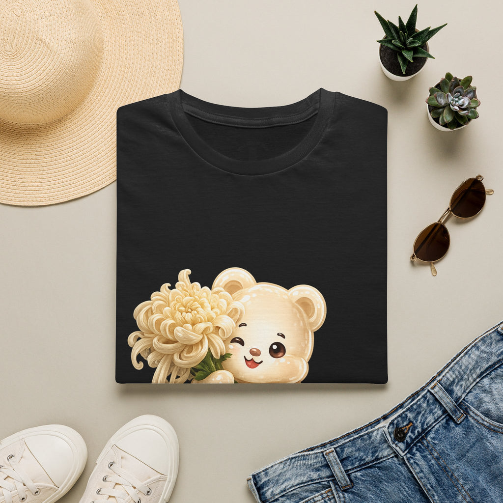 Chrysanthemum Special, Cream Oozy Bear Friend Special Flower Additon- Graphic Shirt