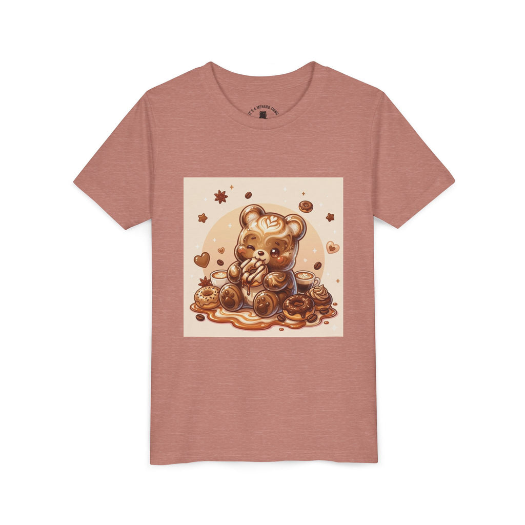 Coffee & Donuts Gooey Gummy Bear Graphic Kids Shirt