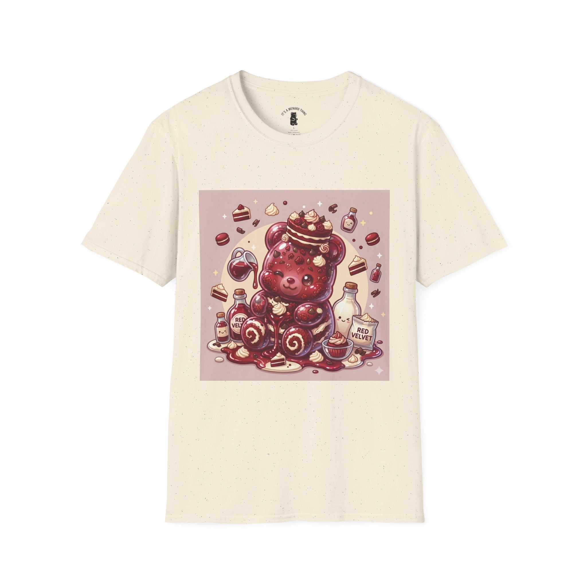 Silky Red Velvet Cake & Cream, Exotic Gooey Gummy Bear — Kawaii Graphic T-Shirt
