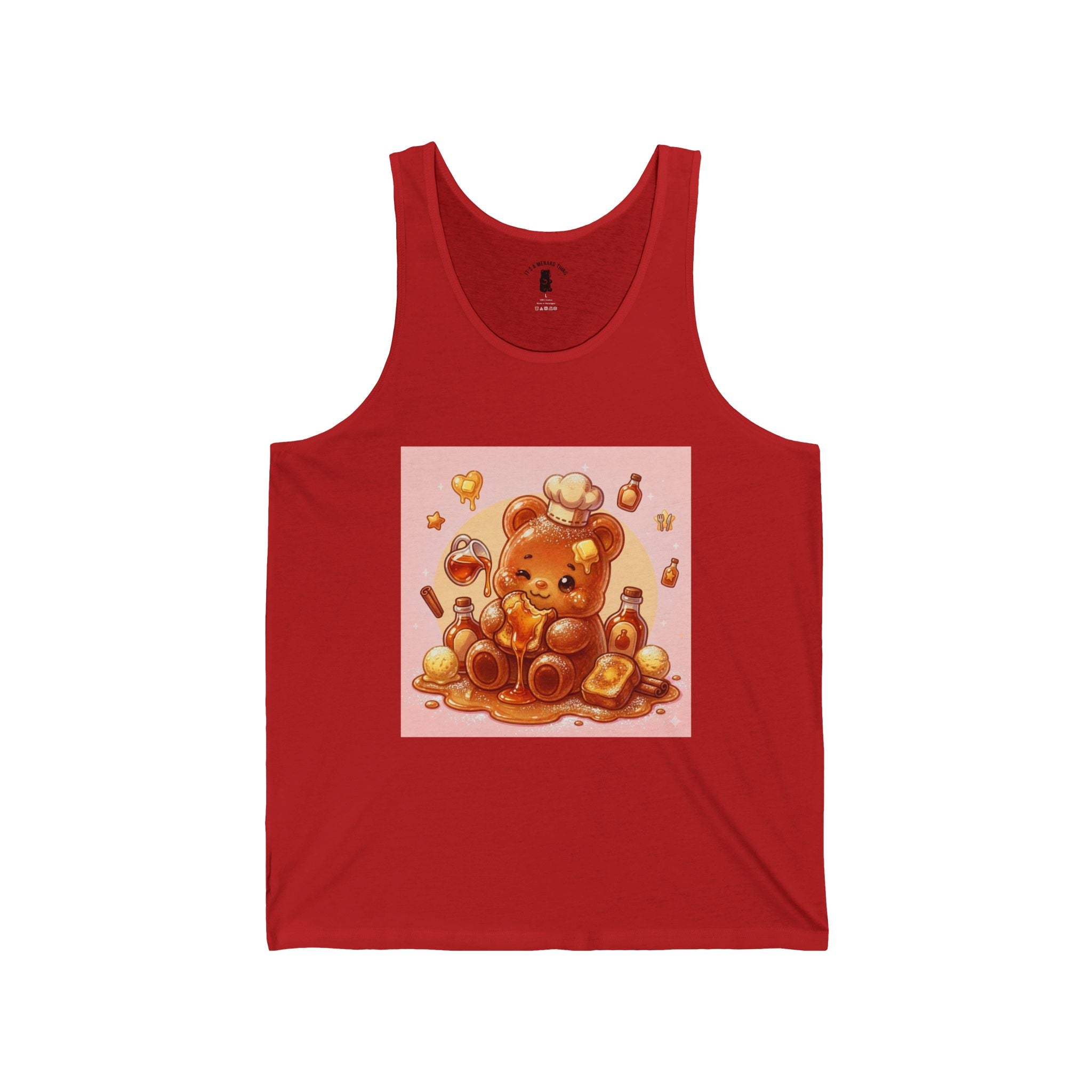 French Toast & Maple Syrup, Toasted Gooey Gummy Bear— Kawaii Graphic Tank Top