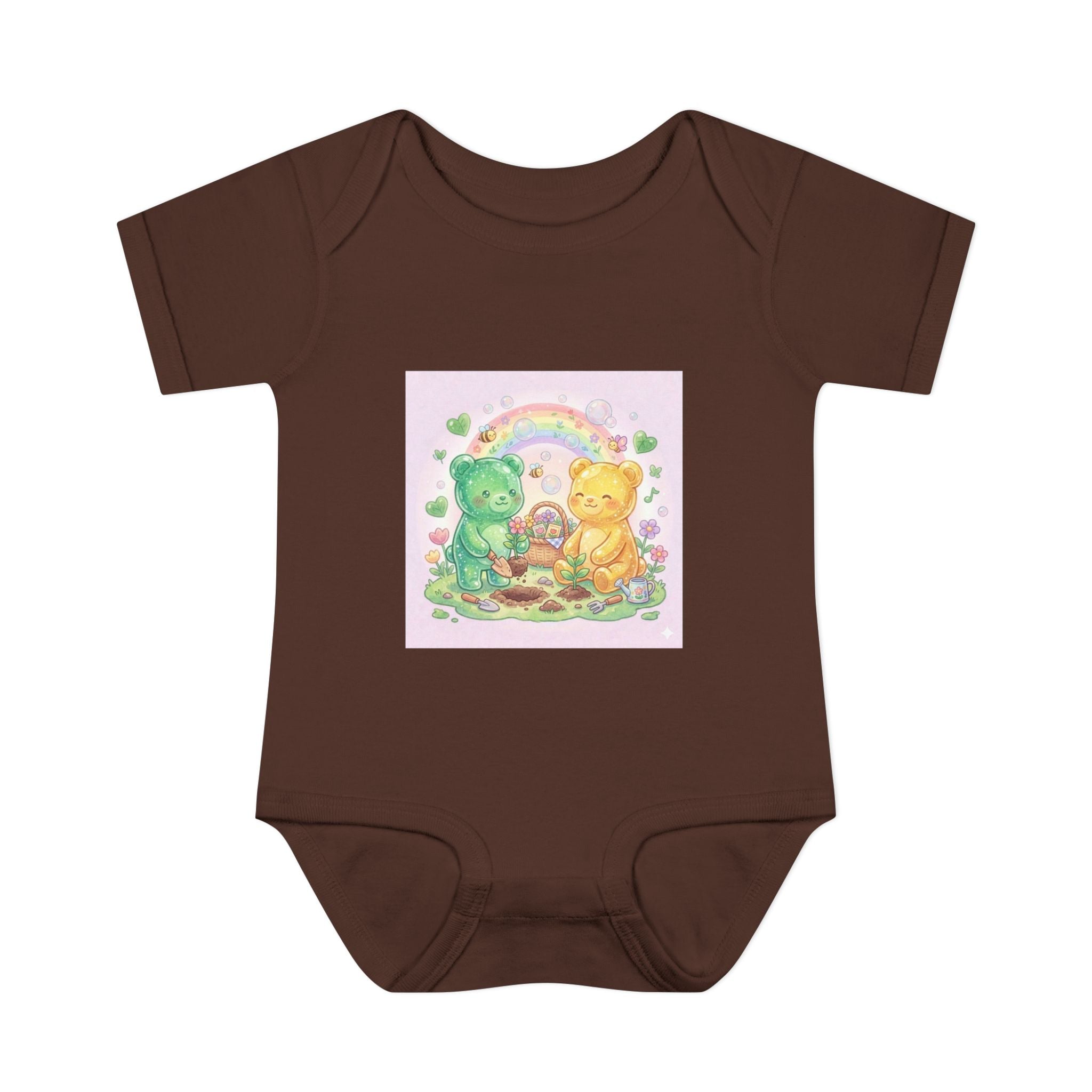 Infant Bodysuit — Gooey Gummy Bears Gardening Baby Onesie