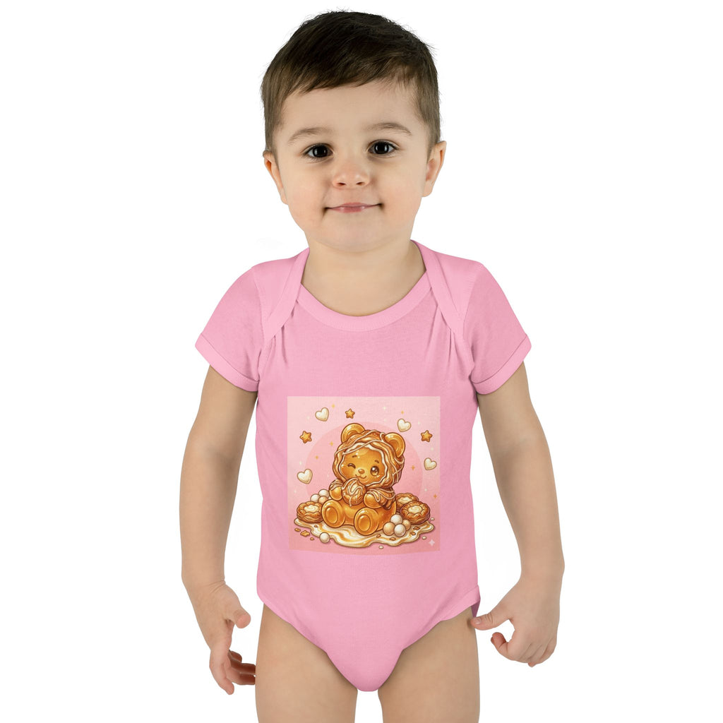 Cheese Danish Gooey Gummy bear in Puff PJs- Baby Onesie