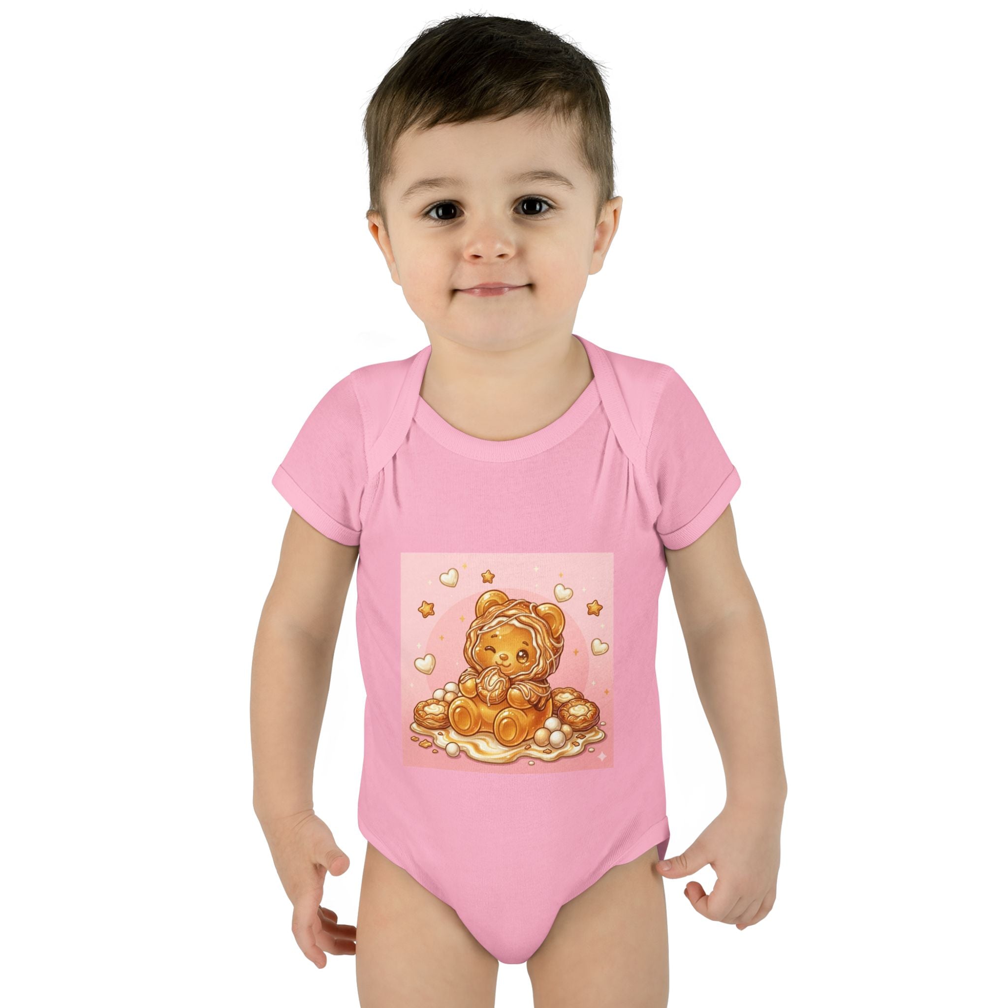 Cheese Danish Gooey Gummy bear in Puff PJs- Baby Onesie