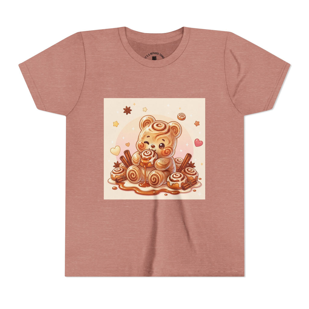 Cinnamon Swirl & Frosting Gooey Gummy Bear Graphic Youth T‑Shirt