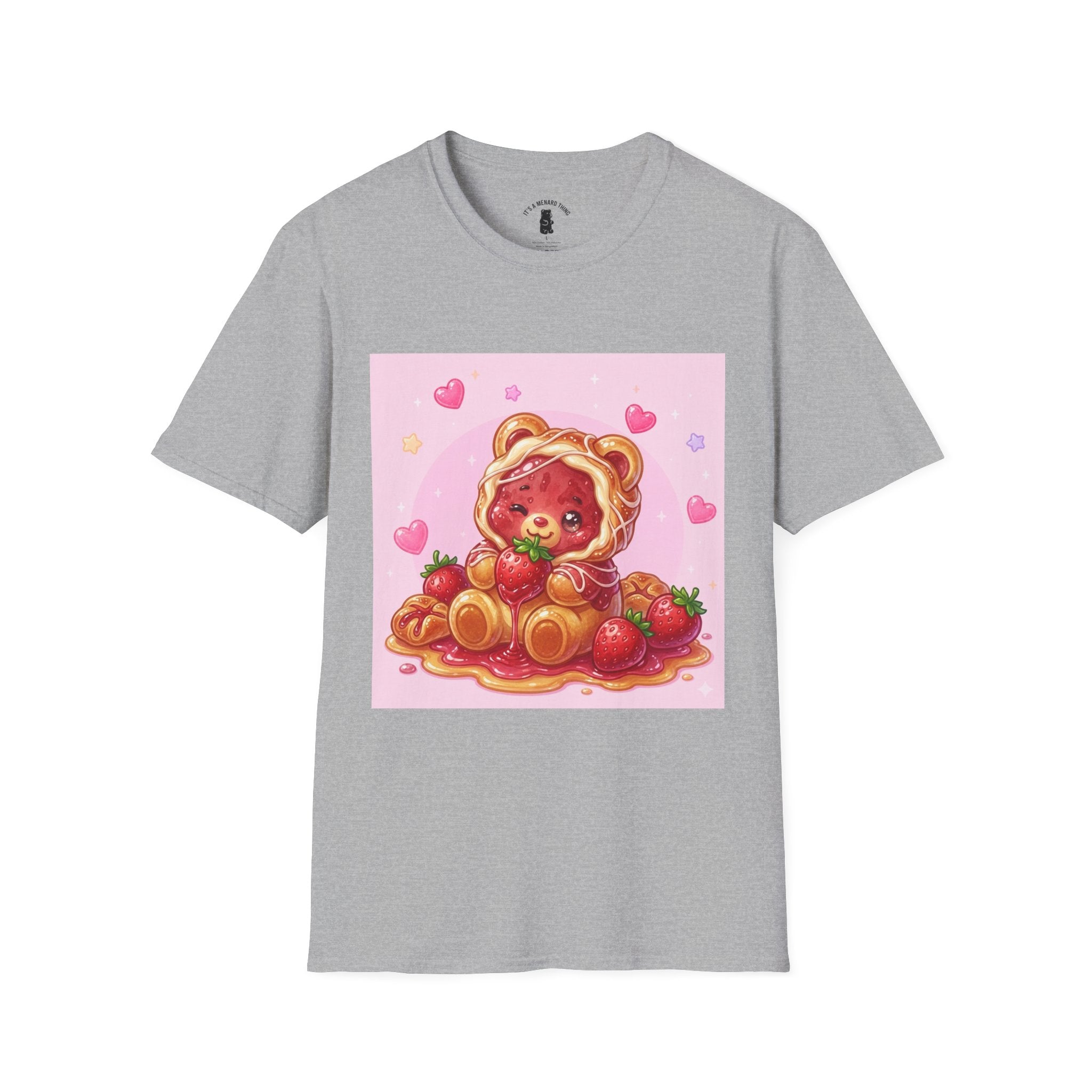 Strawberry Danish Gooey Gummy Bear- Cute Graphic T-Shirt