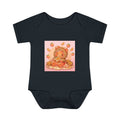 Peach Danish Gooey Gummy Bear in Puff Pasterie PJs Baby Onesie