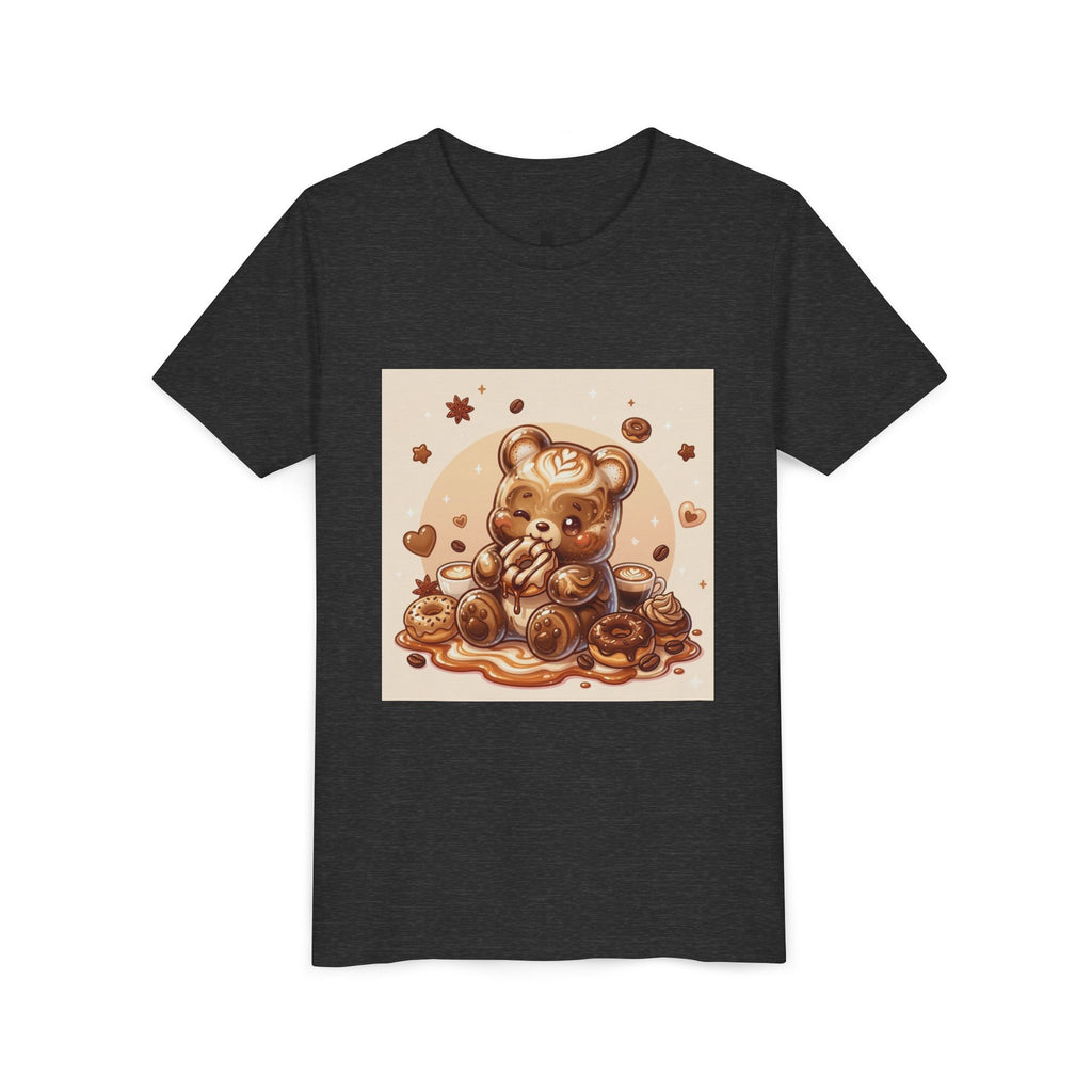 Coffee & Donuts Gooey Gummy Bear Graphic Kids Shirt