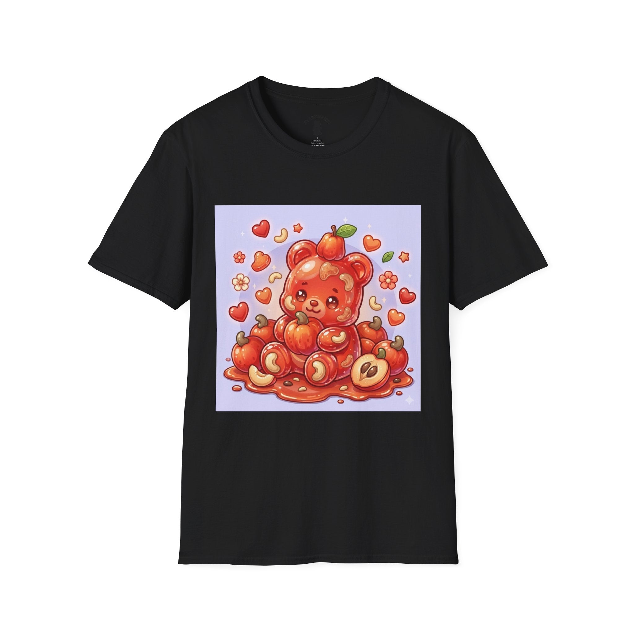 Scrumptious Cashew Apple, Oozy Gummy Bear Friend — Kawaii Graphic Shirt