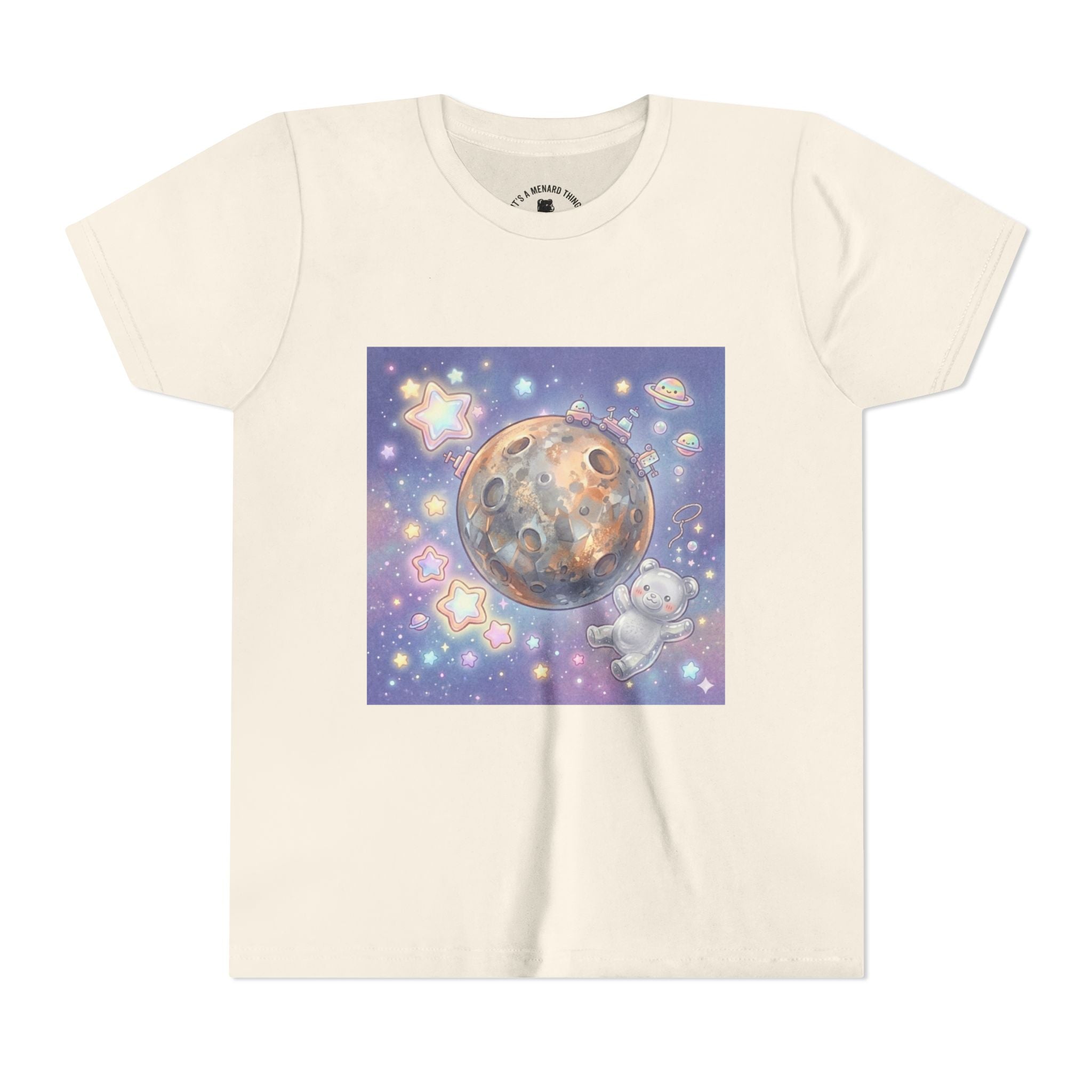 Lets Study Mercury, Silver Gooey Crystal Gummy Bear-Galaxy Graphic Youth Shirt