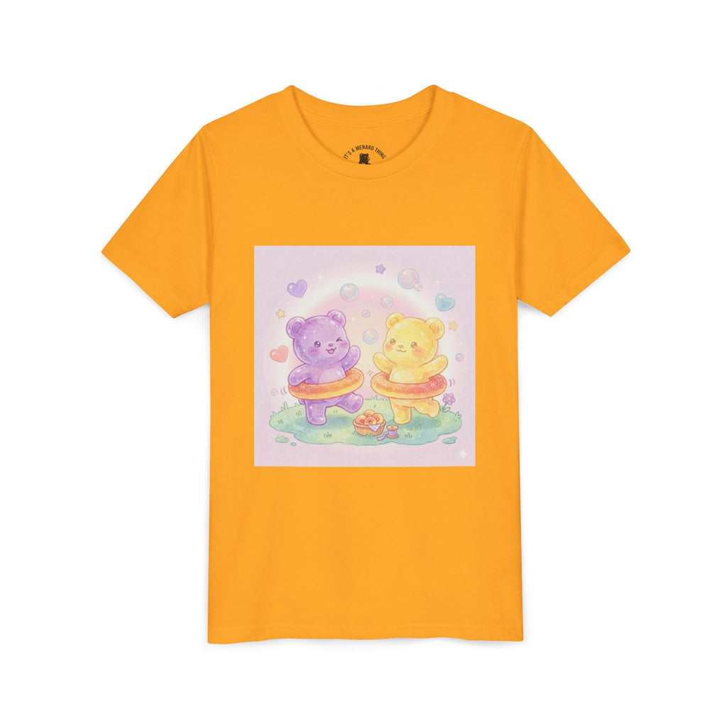 Friendship Peach ring Hula-Hoop Gooey Gummies- Graphic Kids T-Shirt