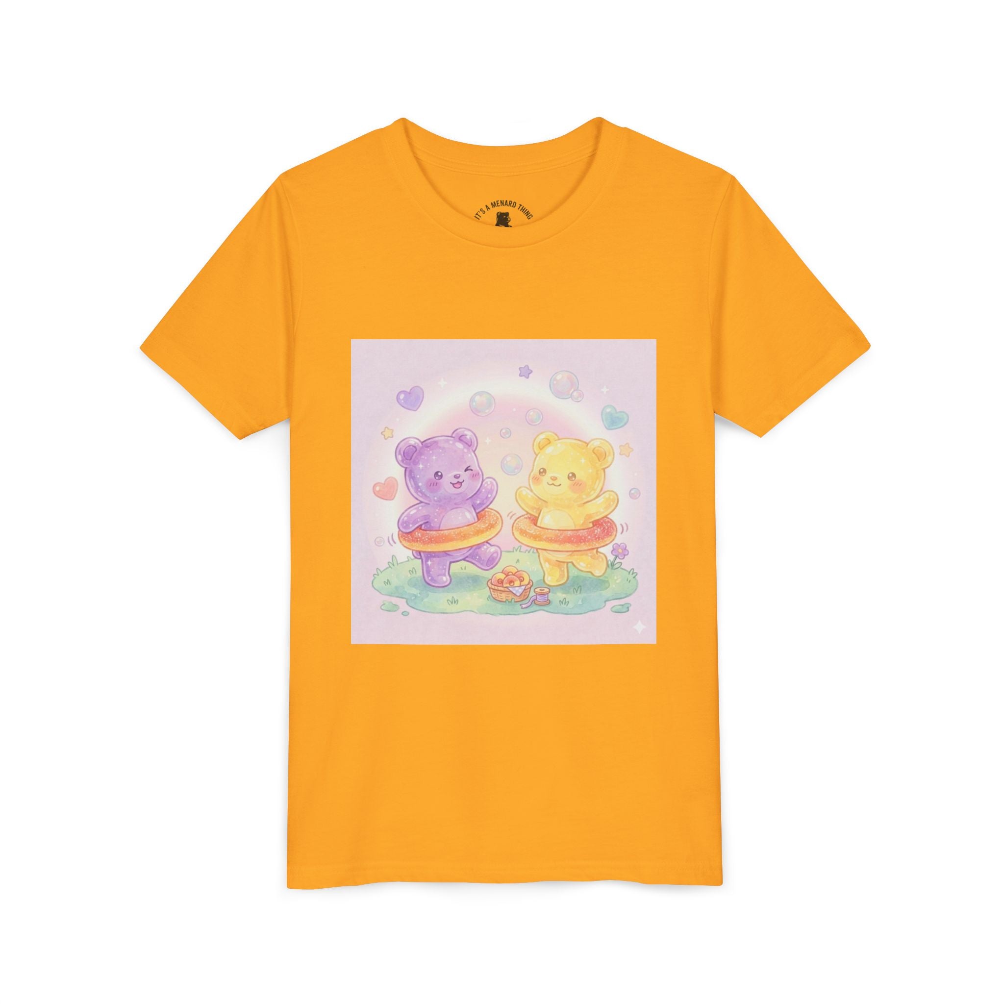 Friendship Peach ring Hula-Hoop Gooey Gummies- Graphic Kids T-Shirt