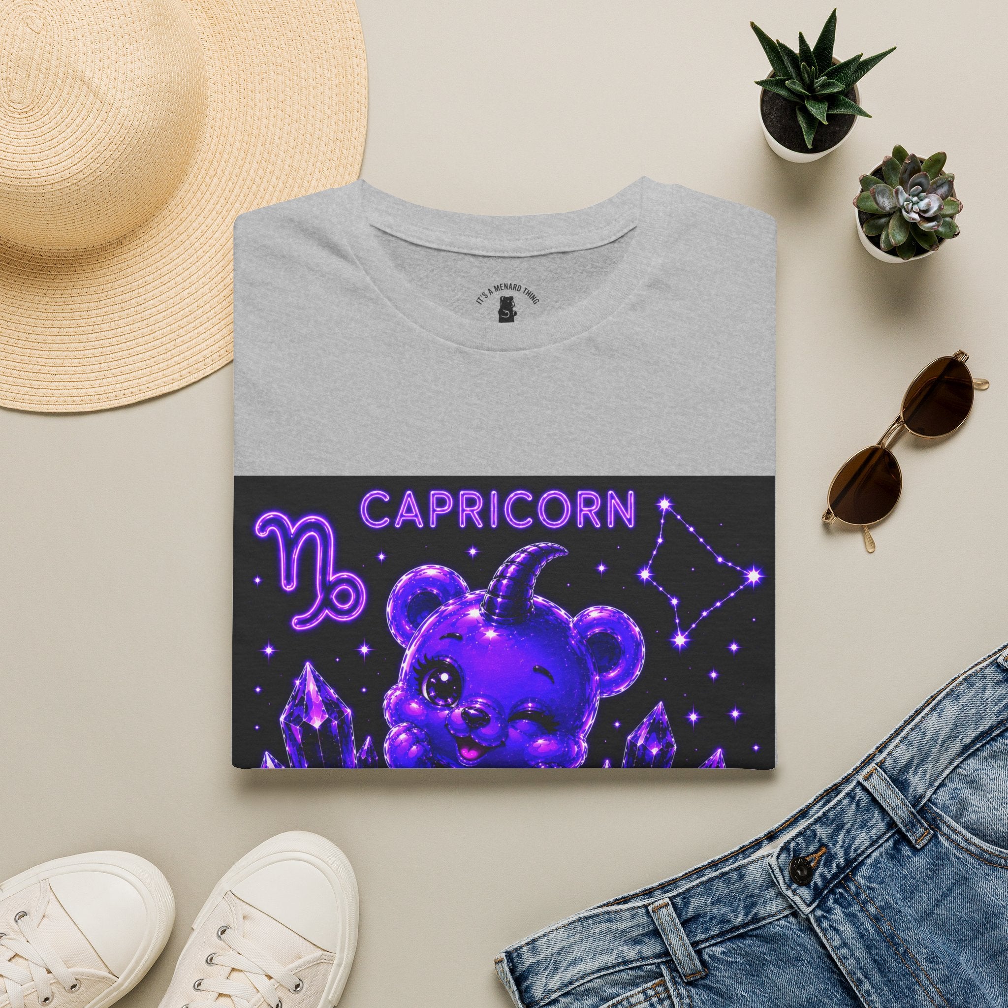 Capricorn Zodiac Constellation Oozy Bear Friend- Graphic Shirt
