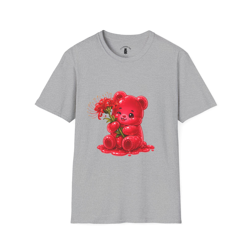 Blooming Spider Lily Special, Red Oozy Bear Gummy Friend- Graphic Shirt