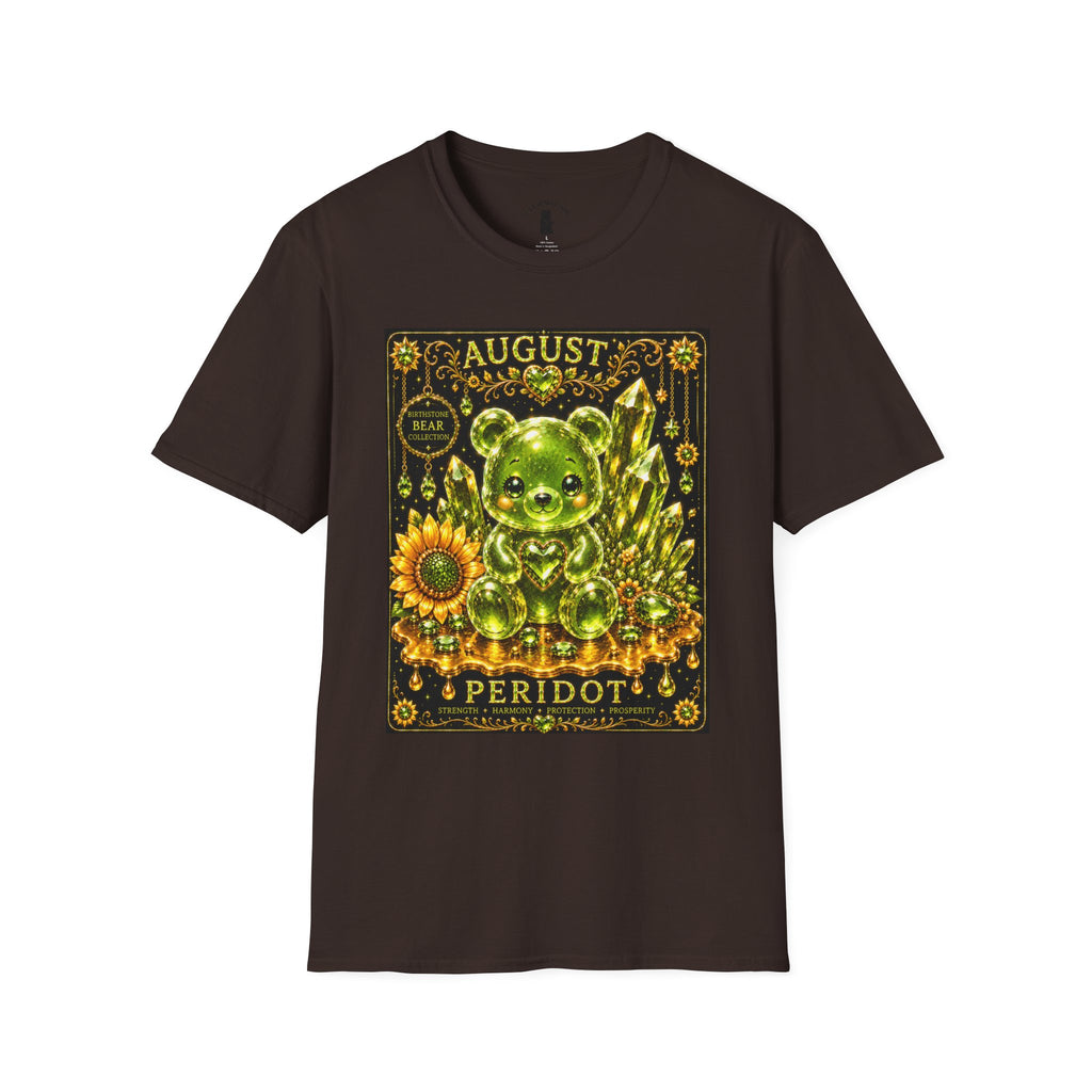 August Peridot Birthstone Oozy Bear Addition- Graphic Shirt