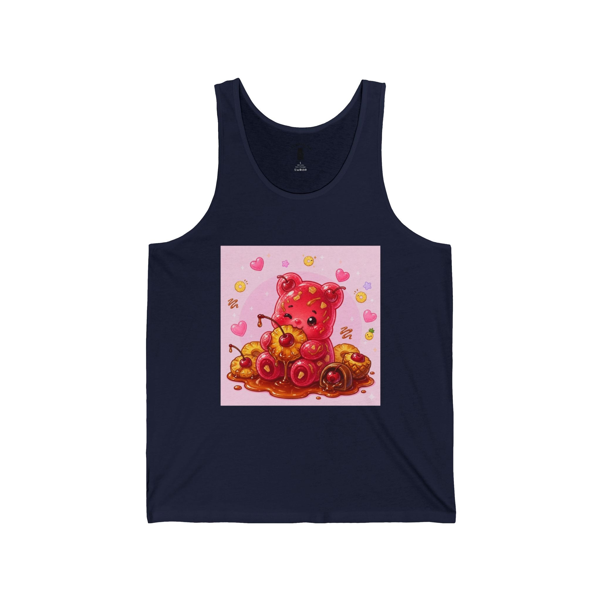 Candied Cherries & Pineapple, Ripe Gooey Gummy Bear- Kawaii Graphic Tank Top