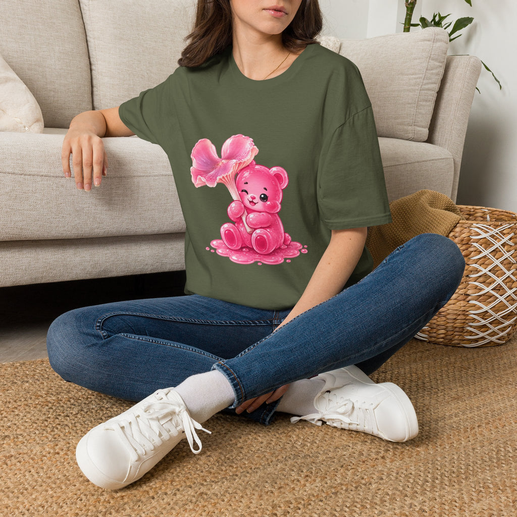 Pink Wax Cap Special Mushroom, Oozy Bear Gummy Friend- Graphic Shirt