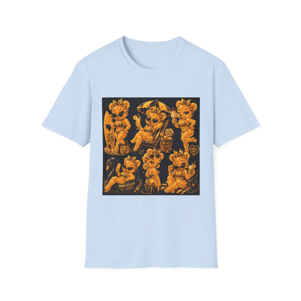 Vintage Style Oozy Bear Beach Babe Pin Up- Adult Graphic Shirt (18+)