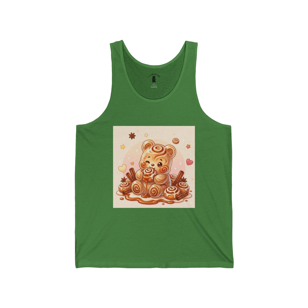 Sweet Baked Cinnamon Roll and Frosting, Gooey Gummy Bear — Kawaii Graphic Tank