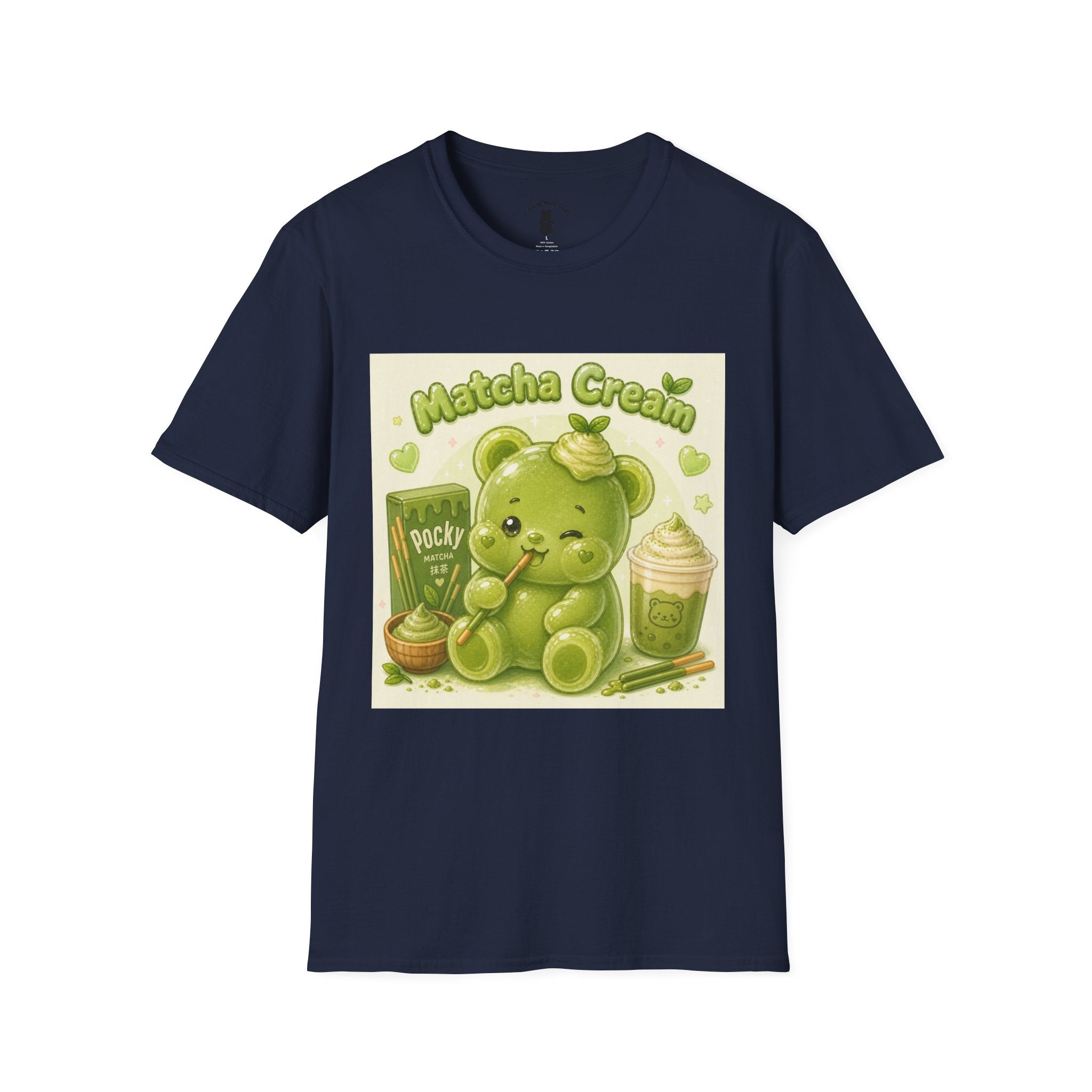 Matcha Cream Gooey Gummy Bear — Cute Green Tea Kawaii Graphic Tee